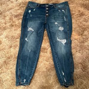 KanCan Button Fly High Rise Skinny Jeans Size 2XL